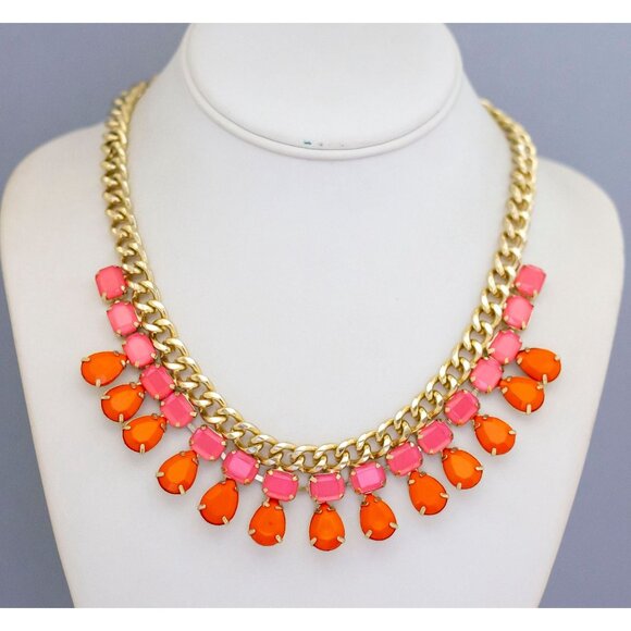 18 inch, Vintage Red Beads Ruby Bohemian Bib Necklace - CA1 - Picture 2 of 3